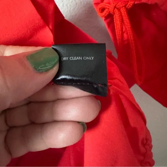 Josie Natori Red Lightweight Drawstring Utility Jacket - Picture 7 of 10